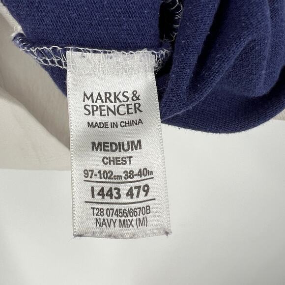 Marks & Spencer Blue Harbour Rugby Club Striped Polo Shirt Medium - Picture 5 of 6